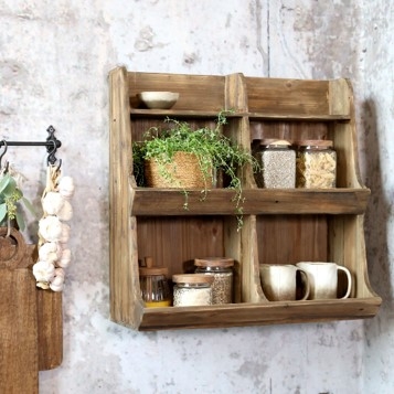 Trehylle med 6 rom fra Chic
